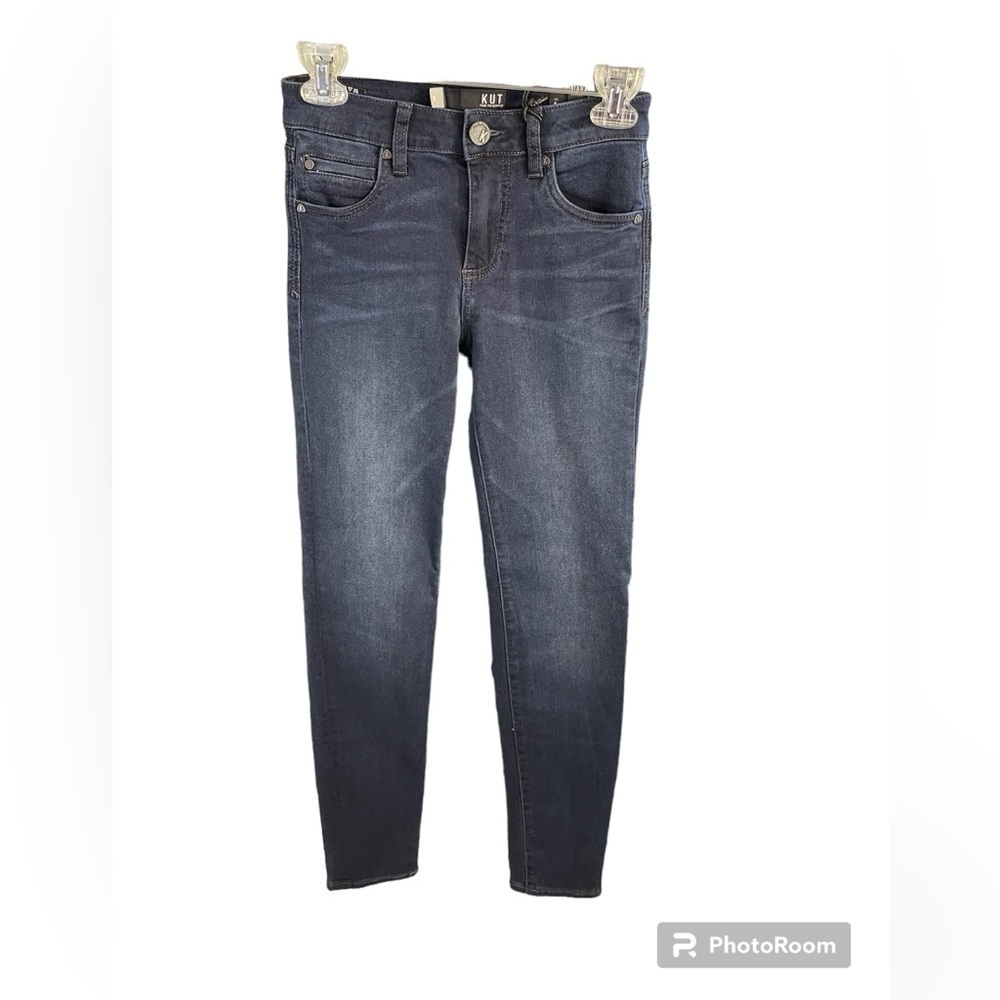 NWT Kut From The Kloth Diana Skinny Jeans - Medium Wash blue mid rise Size 0